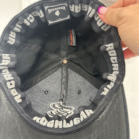 Rocawear Cap  Hat Fitted Mens Size L-XL  Baseball Black - Picture 10 of 12